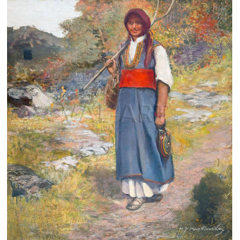 РЕПРОДУКЦИИ НА КАРТИНИ Българско селско момиче (1930)